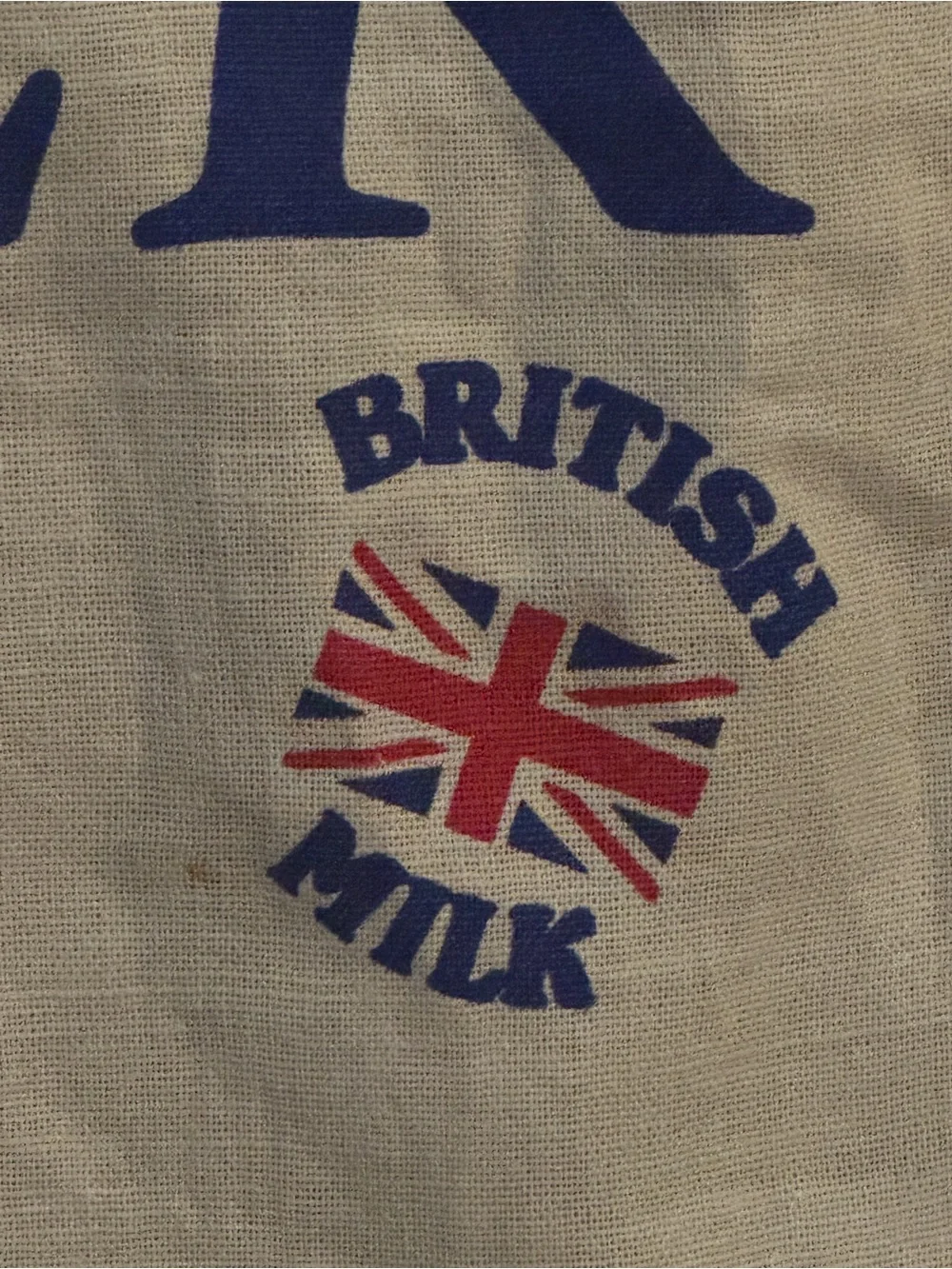 Vintage Carnation Evaporated Milk British Advertising Tea Towel Linen Cotton
